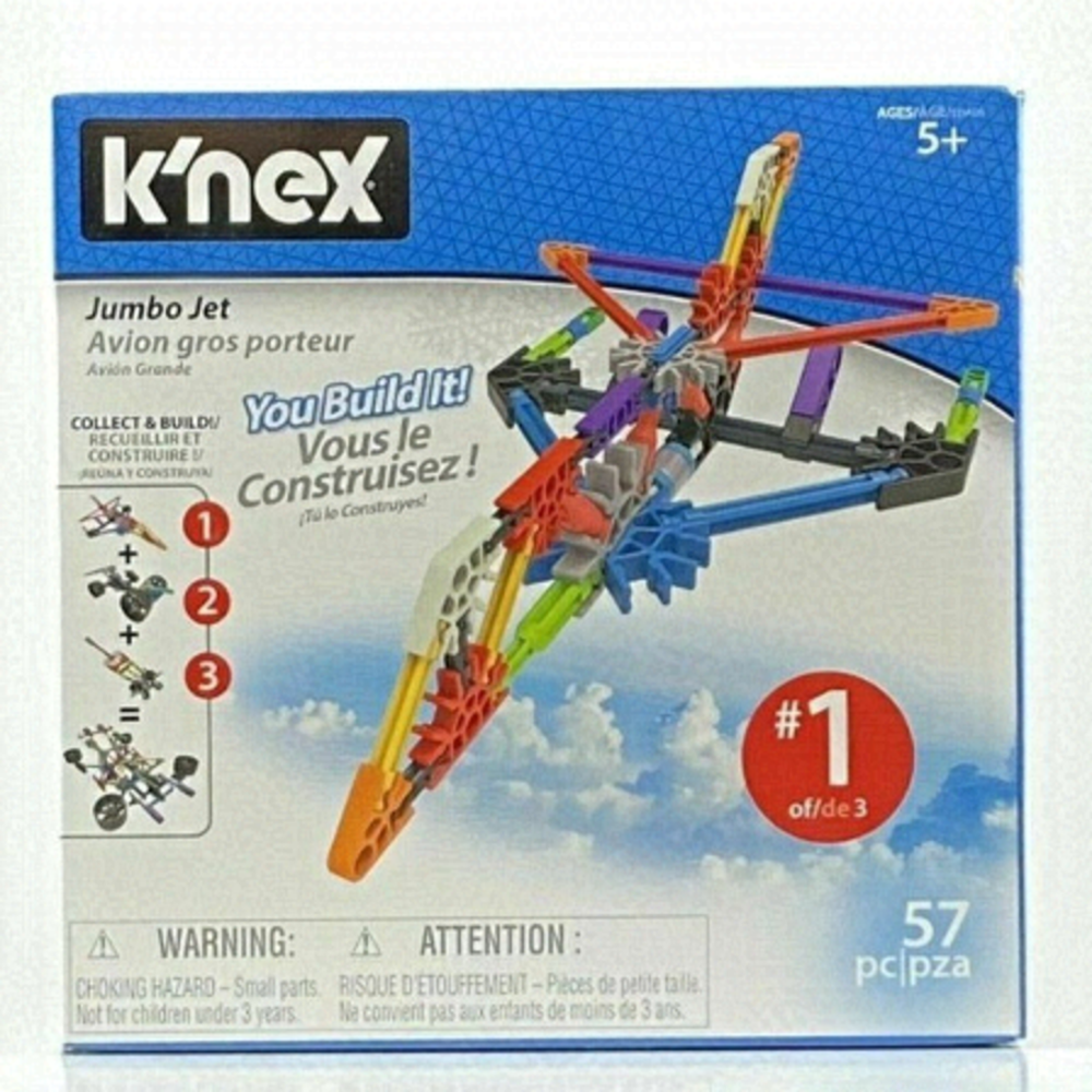 K'NEX JUMBO Jet Building Set 1 of 3 57 Pieces